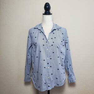 Old Navy Cat Button Down Blouse Small